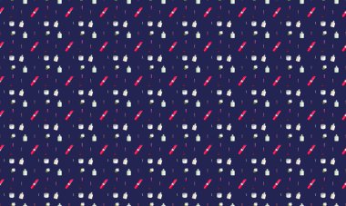 Farklı aksesuarlara sahip renkli arkaplan