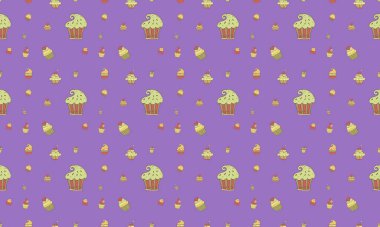 Farklı aksesuarlara sahip renkli arkaplan