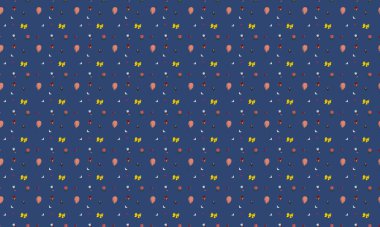 Farklı aksesuarlara sahip renkli arkaplan