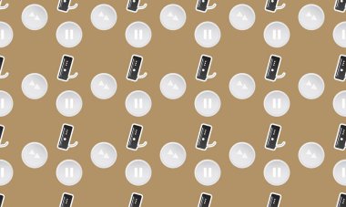 Farklı aksesuarlara sahip renkli arkaplan