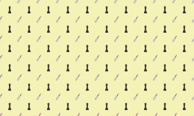 Farklı aksesuarlara sahip renkli arkaplan