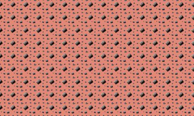 Farklı aksesuarlara sahip renkli arkaplan