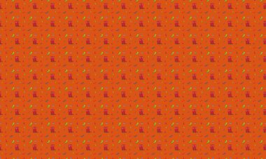 Farklı aksesuarlara sahip renkli arkaplan