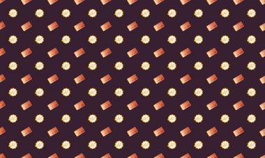 Farklı aksesuarlara sahip renkli arkaplan