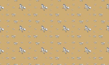 Farklı aksesuarlara sahip renkli arkaplan