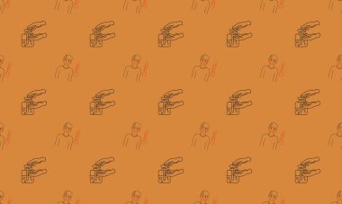 Farklı aksesuarlara sahip renkli arkaplan