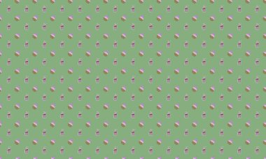 Farklı aksesuarlara sahip renkli arkaplan