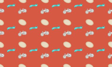 Farklı aksesuarlara sahip renkli arkaplan