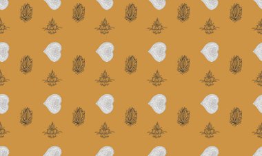 Farklı aksesuarlara sahip renkli arkaplan