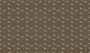 Farklı aksesuarlara sahip renkli arkaplan