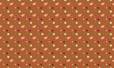 Farklı aksesuarlara sahip renkli arkaplan