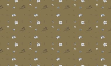 Farklı aksesuarlara sahip renkli arkaplan