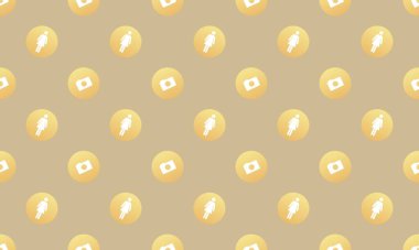 Farklı aksesuarlara sahip renkli arkaplan