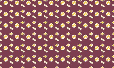 Farklı aksesuarlara sahip renkli arkaplan