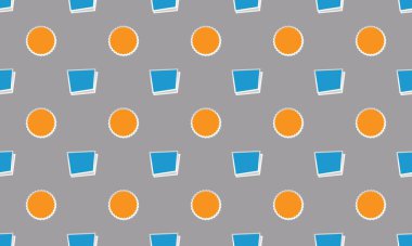 Farklı aksesuarlara sahip renkli arkaplan