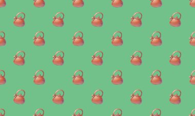 Farklı aksesuarlara sahip renkli arkaplan