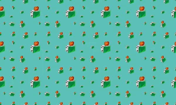 Farklı aksesuarlara sahip renkli arkaplan