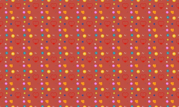 Farklı aksesuarlara sahip renkli arkaplan