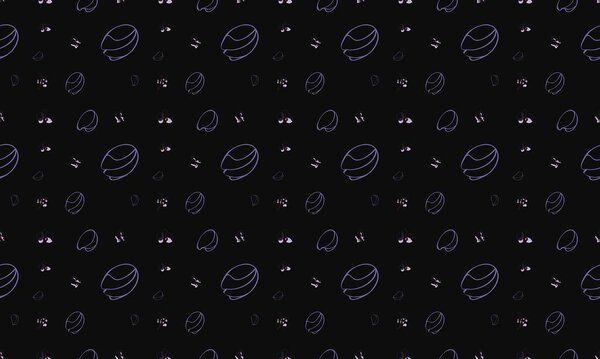 Colored background with different accessories