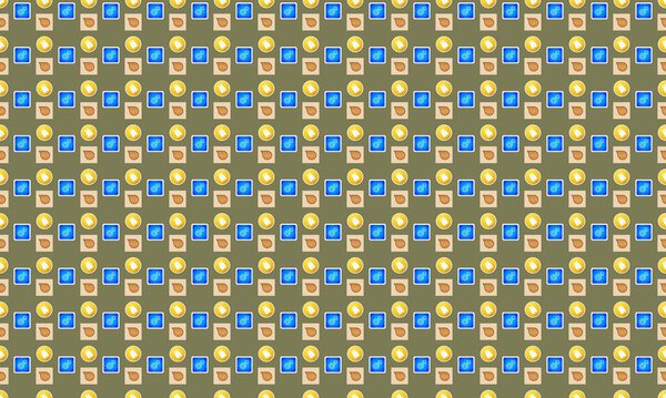 Цветной фон с различными аксессуарами