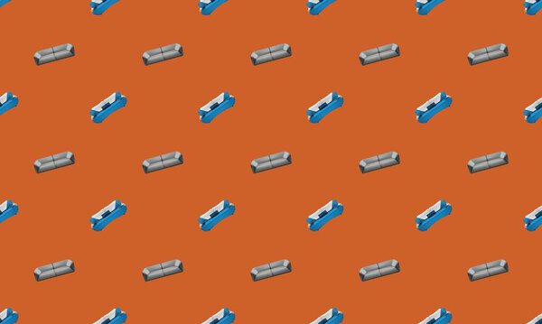 Colored background with different accessories