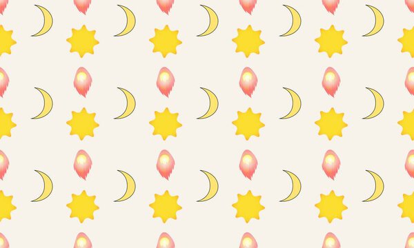 Цветной фон с различными аксессуарами