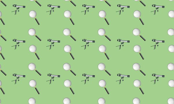 Colored background with different accessories