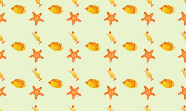 Colored background with different accessories