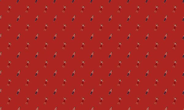 Цветной фон с различными аксессуарами