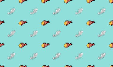 Farklı aksesuarlara sahip renkli arkaplan