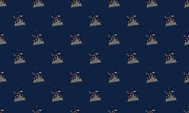 Farklı aksesuarlara sahip renkli arkaplan