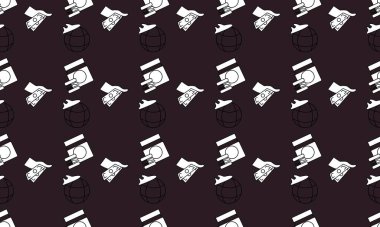 Farklı aksesuarlara sahip renkli arkaplan