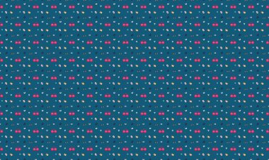 Farklı aksesuarlara sahip renkli arkaplan