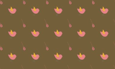 Farklı aksesuarlara sahip renkli arkaplan