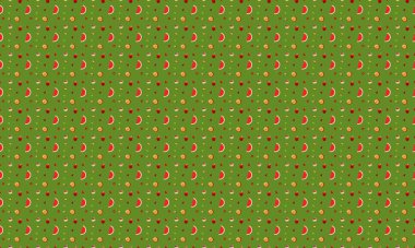 Farklı aksesuarlara sahip renkli arkaplan