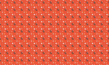 Farklı aksesuarlara sahip renkli arkaplan