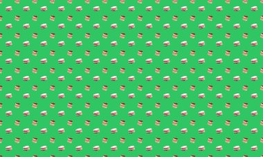 Farklı aksesuarlara sahip renkli arkaplan