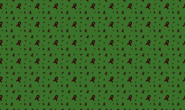 Farklı aksesuarlara sahip renkli arkaplan