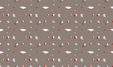 Farklı aksesuarlara sahip renkli arkaplan