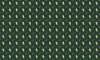 Farklı aksesuarlara sahip renkli arkaplan