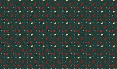 Farklı aksesuarlara sahip renkli arkaplan