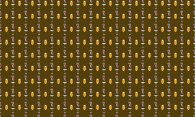 Farklı aksesuarlara sahip renkli arkaplan