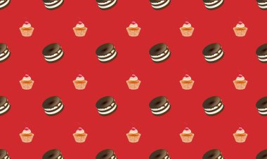 Farklı aksesuarlara sahip renkli arkaplan