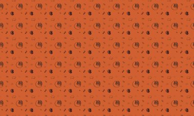 Farklı aksesuarlara sahip renkli arkaplan