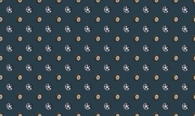 Farklı aksesuarlara sahip renkli arkaplan