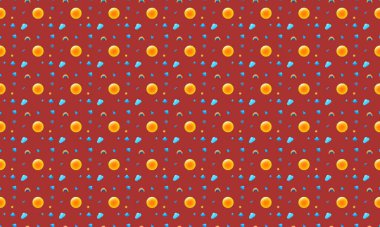 Farklı aksesuarlara sahip renkli arkaplan