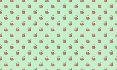 Farklı aksesuarlara sahip renkli arkaplan