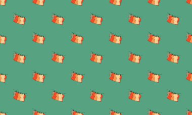 Farklı aksesuarlara sahip renkli arkaplan