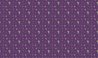 Farklı aksesuarlara sahip renkli arkaplan