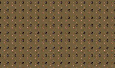 Farklı aksesuarlara sahip renkli arkaplan